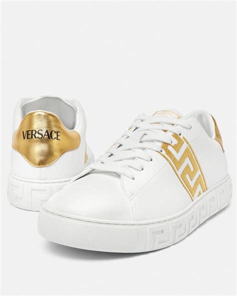 versus versace men sneakers bianco|versace greca sneakers men.